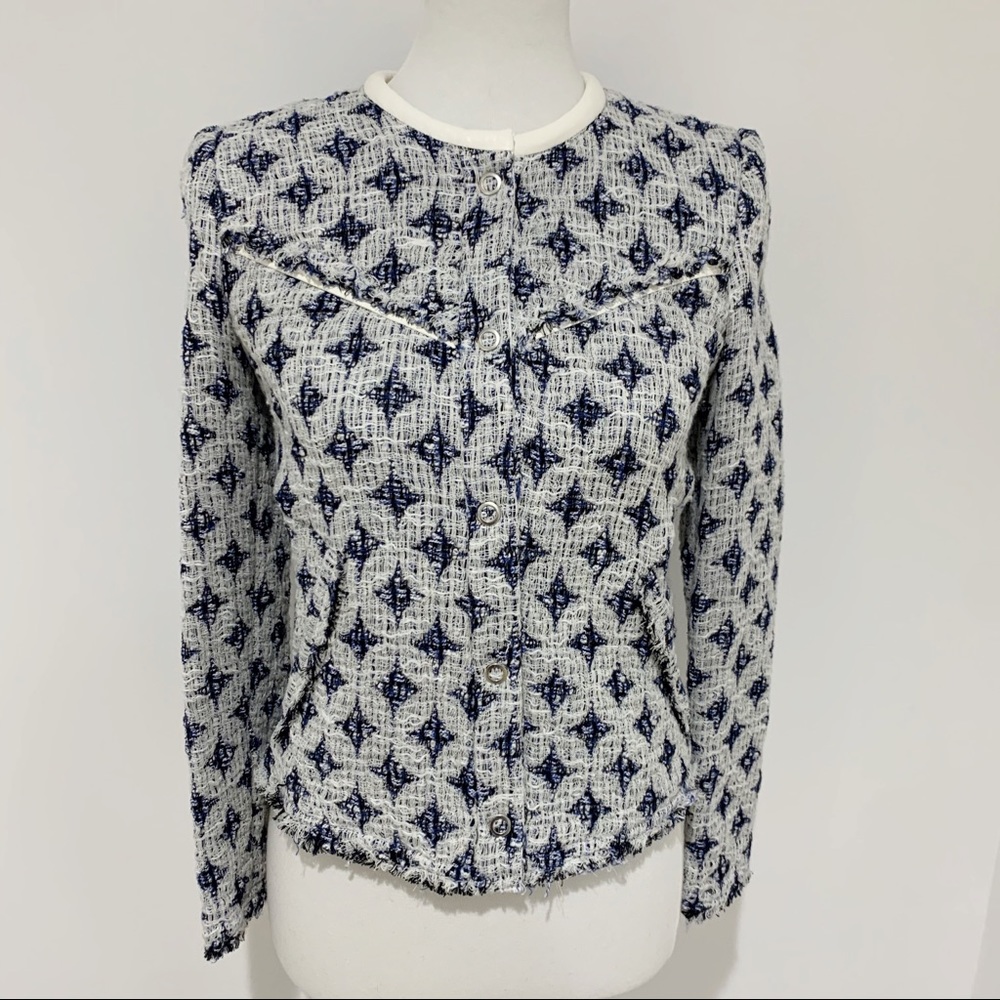 IRO Handi Cotton leather diamond textured jacket - Picture 2 of 8